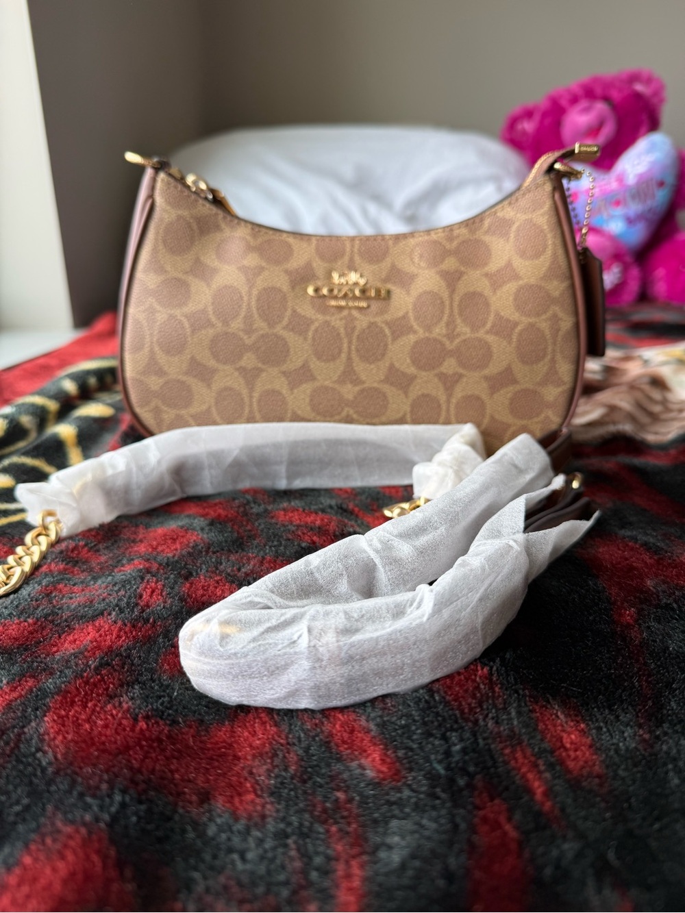 Coach Brown Signature Canvas Teri shoulder Bag - Picture 6 of 8